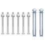 Soportes para postes de valla 2 unidades acero galvanizado de vidaXL, Accesorios para rejas y vallas - Ref: Foro24-148988, Pr...