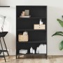 Estantería de madera de ingeniería negra 80,5x35x139 cm de , Librerías y estanterías - Ref: Foro24-3300845, Precio: 115,16 €,...
