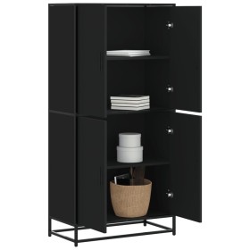 Aparador alto madera de ingeniería negro 68x35x139 cm de , Aparadores - Ref: Foro24-3300830, Precio: 162,62 €, Descuento: %