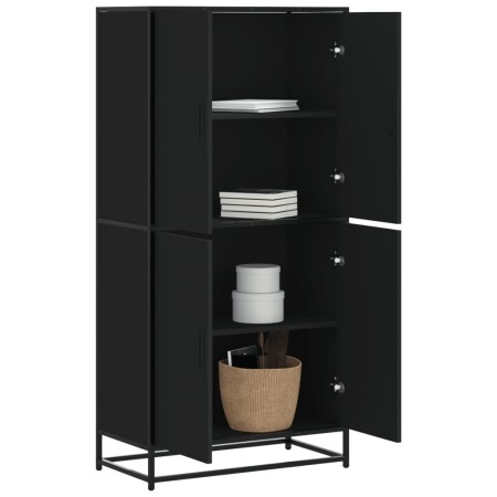 Aparador alto madera de ingeniería negro 68x35x139 cm de , Aparadores - Ref: Foro24-3300830, Precio: 162,62 €, Descuento: %