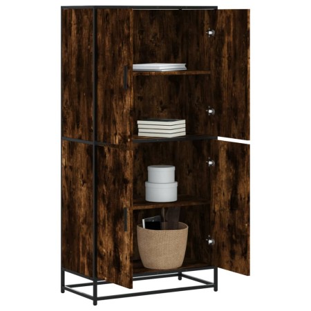 Aparador alto madera de ingeniería roble ahumado 68x35x139 cm de , Aparadores - Ref: Foro24-3300832, Precio: 130,64 €, Descue...