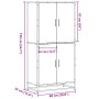 Aparador alto madera de ingeniería roble ahumado 68x35x139 cm de , Aparadores - Ref: Foro24-3300832, Precio: 130,64 €, Descue...