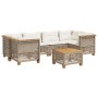 Set sofás de jardín 7 piezas y cojines ratán sintético beige de , Conjuntos de jardín - Ref: Foro24-3261748, Precio: 602,88 €...