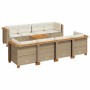 Set de sofás de jardín con cojines 9 pzas ratán sintético beige de , Conjuntos de jardín - Ref: Foro24-3261769, Precio: 642,9...