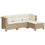 Juego de sofás jardín con cojines 4 pzas ratán sintético beige de , Conjuntos de jardín - Ref: Foro24-3261781, Precio: 290,99...