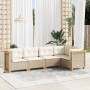 Juego de sofás jardín con cojines 5 pzas ratán sintético beige de , Conjuntos de jardín - Ref: Foro24-3261811, Precio: 380,65...