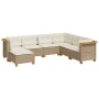 Set sofás de jardín 7 piezas y cojines ratán sintético beige de , Conjuntos de jardín - Ref: Foro24-3261937, Precio: 501,12 €...