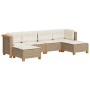 Juego de sofás jardín con cojines 6 pzas ratán sintético beige de , Conjuntos de jardín - Ref: Foro24-3261949, Precio: 424,35...
