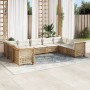 Set de sofás de jardín con cojines 9 pzas ratán sintético beige de , Conjuntos de jardín - Ref: Foro24-3261982, Precio: 761,3...