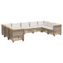 Set de sofás de jardín con cojines 9 pzas ratán sintético beige de , Conjuntos de jardín - Ref: Foro24-3261982, Precio: 761,3...