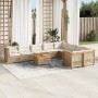 Juego de sofás jardín con cojines beige 10 pzas ratán sintético de , Conjuntos de jardín - Ref: Foro24-3262012, Precio: 816,2...
