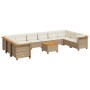 Set de sofás de jardín 11pzas con cojines ratán sintético beige de , Conjuntos de jardín - Ref: Foro24-3262027, Precio: 793,6...