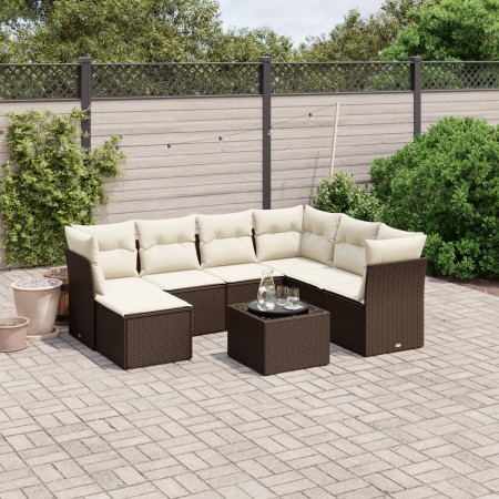 Set sofás de jardín 8 piezas y cojines ratán sintético marrón de , Conjuntos de jardín - Ref: Foro24-3263229, Precio: 504,24 ...