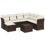 Set sofás de jardín 8 piezas y cojines ratán sintético marrón de , Conjuntos de jardín - Ref: Foro24-3263229, Precio: 504,24 ...