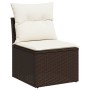 Set de sofás de jardín 9 pzas y cojines ratán sintético marrón de , Conjuntos de jardín - Ref: Foro24-3268433, Precio: 655,54...