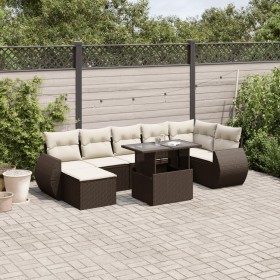 Set sofás de jardín 8 piezas y cojines ratán sintético marrón de , Conjuntos de jardín - Ref: Foro24-3268693, Precio: 583,72 ...