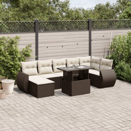 Set sofás de jardín 8 piezas y cojines ratán sintético marrón de , Conjuntos de jardín - Ref: Foro24-3268693, Precio: 583,72 ...