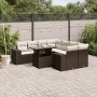 Set de sofás de jardín 9 pzas y cojines ratán sintético marrón de , Conjuntos de jardín - Ref: Foro24-3269063, Precio: 652,94...