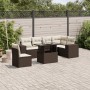 Juego de sofás de jardín 7 piezas con cojines ratán PE marrón de , Conjuntos de jardín - Ref: Foro24-3269203, Precio: 534,53 ...