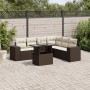 Juego de sofás de jardín 7 piezas con cojines ratán PE marrón de , Conjuntos de jardín - Ref: Foro24-3269193, Precio: 534,53 ...