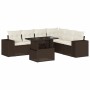 Juego de sofás de jardín 7 piezas con cojines ratán PE marrón de , Conjuntos de jardín - Ref: Foro24-3269193, Precio: 534,53 ...