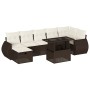 Set sofás de jardín 8 piezas y cojines ratán sintético marrón de , Conjuntos de jardín - Ref: Foro24-3275153, Precio: 589,77 ...