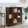 Estantería de madera y metal marrón roble 97,5x33x107,5 cm de , Librerías y estanterías - Ref: Foro24-3300864, Precio: 111,90...
