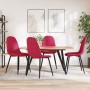 Sillas de comedor 4 unidades terciopelo rojo tinto en Sillas de comedor | Comprar online en Foru.es