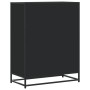 Zapatero de madera de ingeniería y metal negro 75x38x97,5 cm de , Zapateros y organizadores de calzado - Ref: Foro24-3300870,...