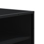 Zapatero de madera de ingeniería y metal negro 75x38x97,5 cm de , Zapateros y organizadores de calzado - Ref: Foro24-3300870,...