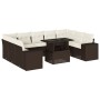 Set de sofás de jardín 10 pzas y cojines ratán sintético marrón de , Conjuntos de jardín - Ref: Foro24-3269373, Precio: 690,2...