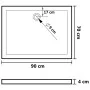Plato de ducha rectangular ABS 70x90 cm de vidaXL, Platos de ducha - Ref: Foro24-148902, Precio: 92,20 €, Descuento: %