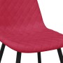 Sillas de comedor 4 unidades terciopelo rojo tinto en Sillas de comedor | Comprar online en Foru.es