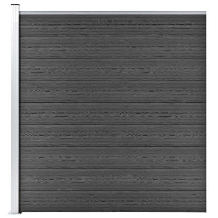 Panel de valla WPC negro 175x186 cm de vidaXL, Paneles de vallas - Ref: Foro24-148973, Precio: 219,74 €, Descuento: %