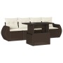 Set comedor de jardín 5 piezas y cojines ratán sintético marrón de , Conjuntos de jardín - Ref: Foro24-3268363, Precio: 374,3...