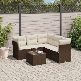 Set sofás de jardín 6 piezas y cojines ratán sintético marrón de , Conjuntos de jardín - Ref: Foro24-3217633, Precio: 376,23 ...