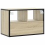 Mueble TV madera ingeniería y metal roble Sonoma 60x31x39,5 cm de , Muebles TV - Ref: Foro24-848915, Precio: 41,19 €, Descuen...