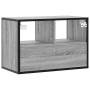 Mueble de TV madera y metal roble ahumado 60x31x39,5 cm de , Muebles TV - Ref: Foro24-848917, Precio: 42,31 €, Descuento: %