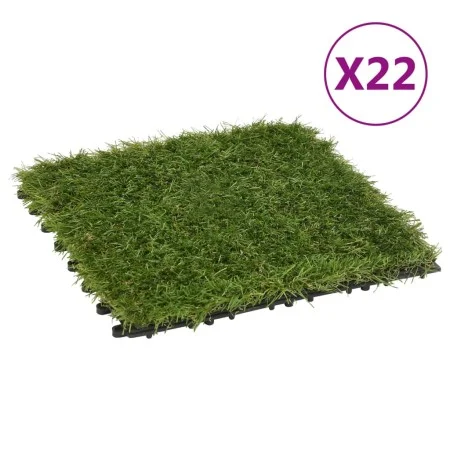 Baldosas de césped artificial 22 uds verde 30x30 cm de vidaXL, Flora artificial - Ref: Foro24-149031, Precio: 126,18 €, Descu...