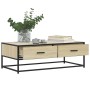 Mesa de centro madera ingeniería metal roble Sonoma 100x50x35cm de , Mesas de centro - Ref: Foro24-848780, Precio: 85,29 €, D...