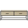 Mesa de centro madera ingeniería metal roble Sonoma 100x50x35cm de , Mesas de centro - Ref: Foro24-848780, Precio: 85,29 €, D...