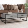 Mesa de centro madera ingeniería metal gris Sonoma 100x50x35 cm de , Mesas de centro - Ref: Foro24-848782, Precio: 87,92 €, D...