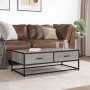 Mesa de centro madera ingeniería metal gris Sonoma 100x50x35 cm de , Mesas de centro - Ref: Foro24-848782, Precio: 87,92 €, D...
