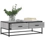 Mesa de centro madera ingeniería metal gris Sonoma 100x50x35 cm de , Mesas de centro - Ref: Foro24-848782, Precio: 87,92 €, D...