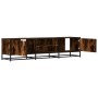 Mueble TV metal y madera ingeniería roble humo 160x35x41 cm de , Muebles TV - Ref: Foro24-848846, Precio: 108,02 €, Descuento: %
