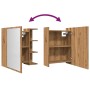 Armario espejo baño roble roble artisan 62,5x20,5x64 cm de , Tocadores de baño - Ref: Foro24-856178, Precio: 75,81 €, Descuen...