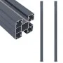 Postes de valla 2 unidades aluminio gris oscuro 185 cm de vidaXL, Postes de cerca - Ref: Foro24-148986, Precio: 140,63 €, Des...