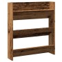 Zapatero de pared madera de ingeniería envejecida 80x18x90 cm de , Zapateros y organizadores de calzado - Ref: Foro24-856544,...