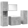 Set muebles de baño 5 piezas madera ingeniería gris hormigón de , Muebles de baño - Ref: Foro24-3324877, Precio: 253,12 €, De...