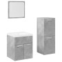 Juego muebles de baño 4 pzas madera contrachapada gris hormigón de , Muebles de baño - Ref: Foro24-3324882, Precio: 162,88 €,...